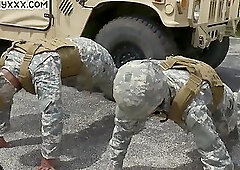 Black army with big black cock bottom gangbanged outdoor