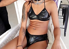 Natasha Rios BTS 4 on 1 Interracial DAP 4