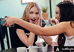 Khloe Kapri gets intimate with her bestie on live stream before the barista walks in