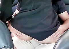 My cuckolded spouse gave me a couple of pants with suggestive phrases to wear during a public raunchy rencounter, and look what happened!