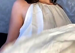 I love wearing dresses and your face underneath at my warm pussy