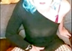 Crossdresser Juniper Beri shows off in Leeds, UK