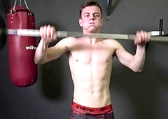 East Boys: Flex accompanied by Daniel Donovan bends over