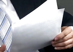 Mature red bears job interview cums to climax