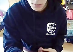 German guy cums on web camera, large rod, round a-hole