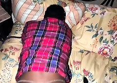Sexy roommate  put a thong on and sneaked into his bedroom