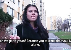 Public Agent Large knob bangs hawt Russians flawless body for money