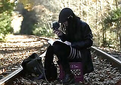 Enby in haunch-highs reads u greater amount Derrida (Specters of Marx, SFW)