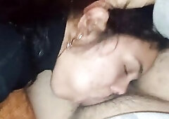 Step daddy always bangs me in his throat all the time when we're alone and lets u cum into my snatch