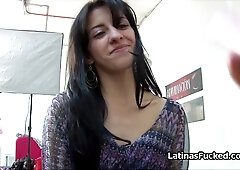 Humping Long legged Hispanic amateur porn on casting