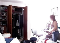 groping large breasted maid whilst this babe works