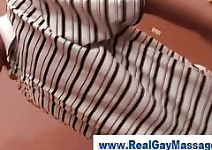 Straight guy massaged by manipulative gay masseuse