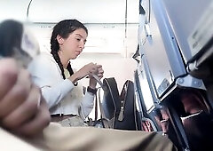 Public Jock Flashing in Airplane - Hotty Brought Me To Cum In two Minutes