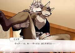 Gay game, cum in ass, gay furry