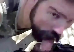 Parent gives a facial cumshot in the forest