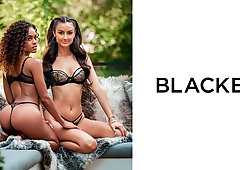 Playful ladies Eliza Ibarra and Scarlit Scandal share a big black penis