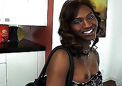 Big Cock Ebony Stuffs Her Man's Ass