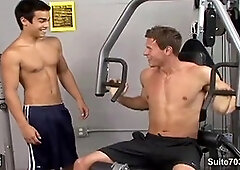 steamy gays boning asses in the gym