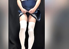 Uniform + Swimsuit Leaks A Lot Of Pee