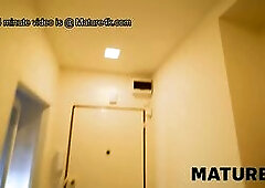 Buxom brunette mature woman is used to paying with her pussy