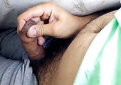 Huge dong solo action with fetish twist and messy cum explosion