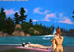 Nasty gal is getting her cunt stretch by her ex in the woods - The sims 4