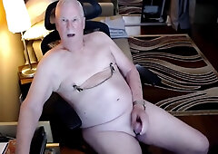 Handsome Grandpa Wanking