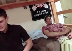 Fresh straight college guys get gay part1