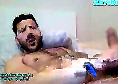 hot spanish dude jerks off his big cock on webcam