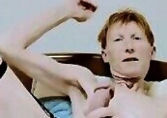 Getting ready for a fucking another fucking machine session in my sexy black male lingerie