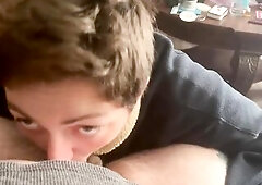 Short oral pleasure this babe feels me grow in her throat