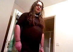 Valentinne crossdresser fledgling  blow-job and jizz in mouth