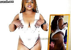 Black chick try on haul hot lace bodysuit underware