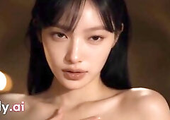 Oriental Hotty Gets Her 1st BBC Group sex - Candy AI