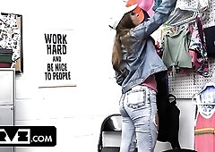 Breasty Teen Whore Penelope Kay Gets Caught Shoplifting: Her Taut Butt Pays the Price with a Coarse Anal Screwing