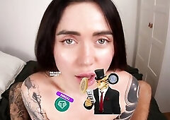 Breasty Brunette hair Rides Large Shlong With Her Moist, Constricted Vagina