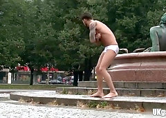 Ginormous fuckpole queer spin flop with cum shot