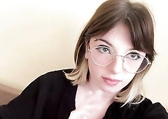 Glamorous brunette hair demanstrates her glamorous body