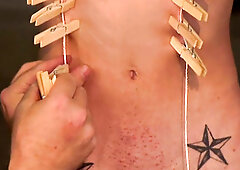 Skinny twink slave tormented by mature gay Sebastian Kane