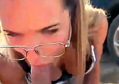Blonde Babe Public Car Sex