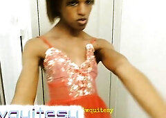 Marvelous Trans Sissy puts on fuck-rubber for 1st time-ish HD - Shorter Edition