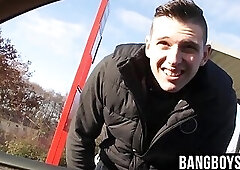 Hardcore outdoor raw sex with amateur hairy twink and jock