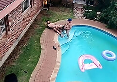 Caught a outdoor swimming pool fuckfest whilst flying my fpv drone