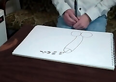 Stepdad Catches Stepson Drawing A Penis And Makes Him Ride His Thick Cock Bareback