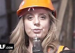 “Ever Screw Your Boss at Work?” Construction mother I'd like to fuck Drills More excellent Than Me! (Denice K’s Debut)