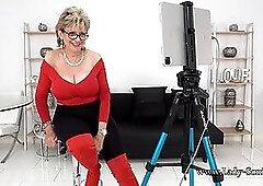 Lady Sonia's busty milf tit wank JOI in HD