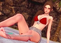 Steamy adult visual novel featuring naughty arse in a POV scenario