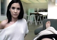 POV office fun with a light-haired lady giving a