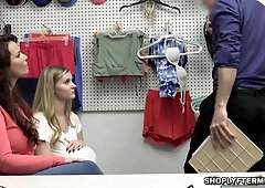 stepmum & daugter Syren & Harlow at the back room banging officer Wrex