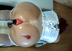 Crossdresser Sissy rectal Breezy Selena gets banged in the Booty in doggie-style